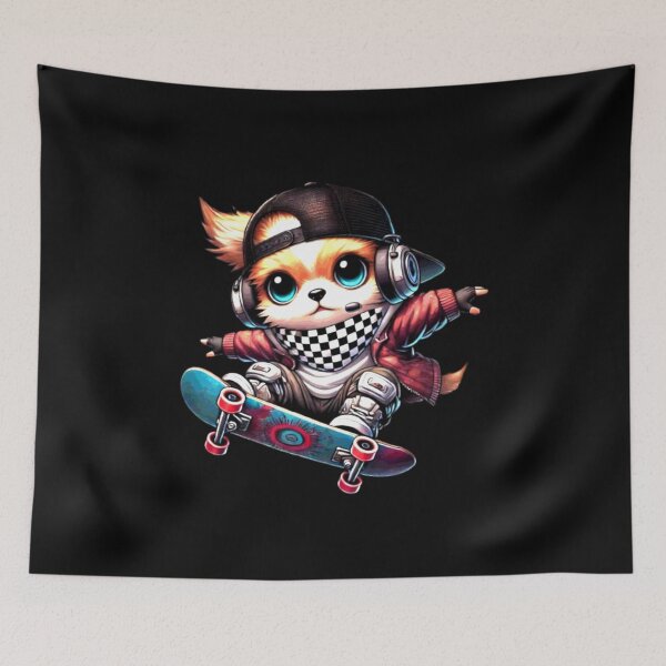 Item preview, Funny Chihuahua Skateboard Dog Skating Dog Lover Graphic designed and sold by Creat-Des.