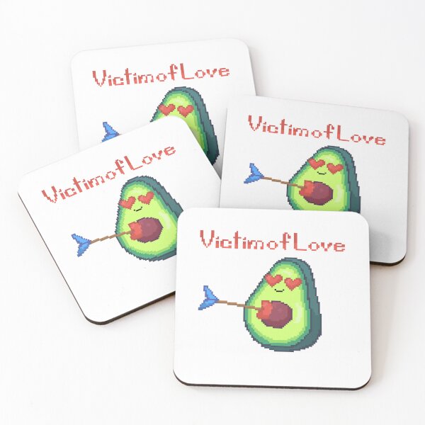 Item preview, pixel art of kawaii avocado arrowed by cupid with a heart arrow victim of love designed and sold by ZerpaGiovanna.