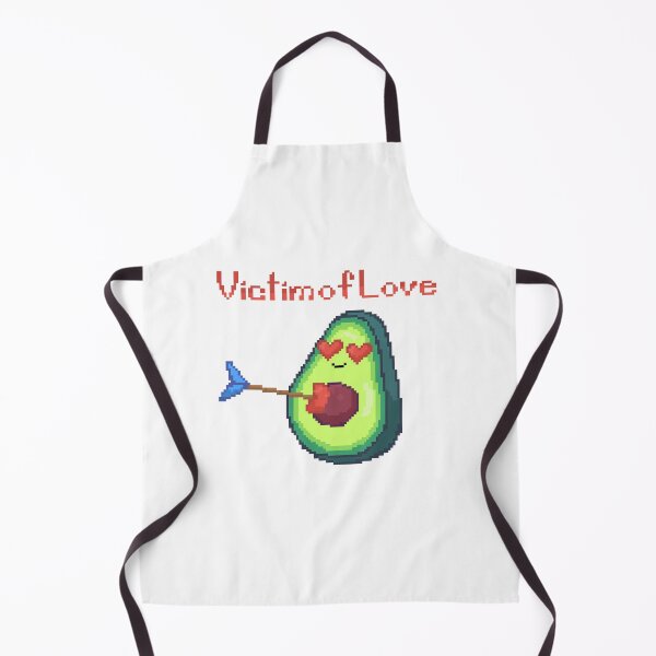 Item preview, pixel art of kawaii avocado arrowed by cupid with a heart arrow victim of love designed and sold by ZerpaGiovanna.