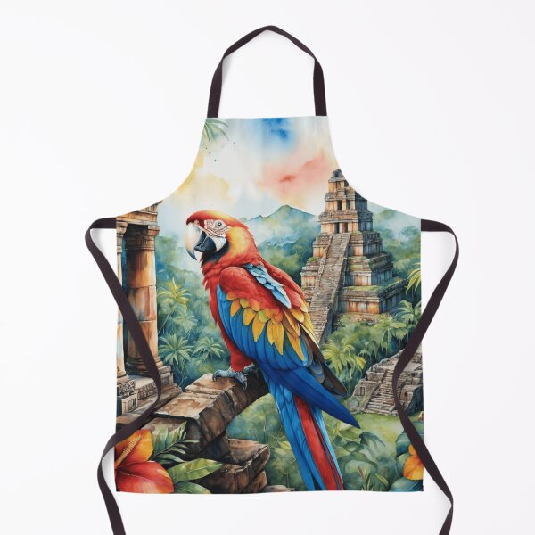 Item preview, Mesoamerican Parrot Dreaming in Vibrant Colors designed and sold by WaterBirdArt.