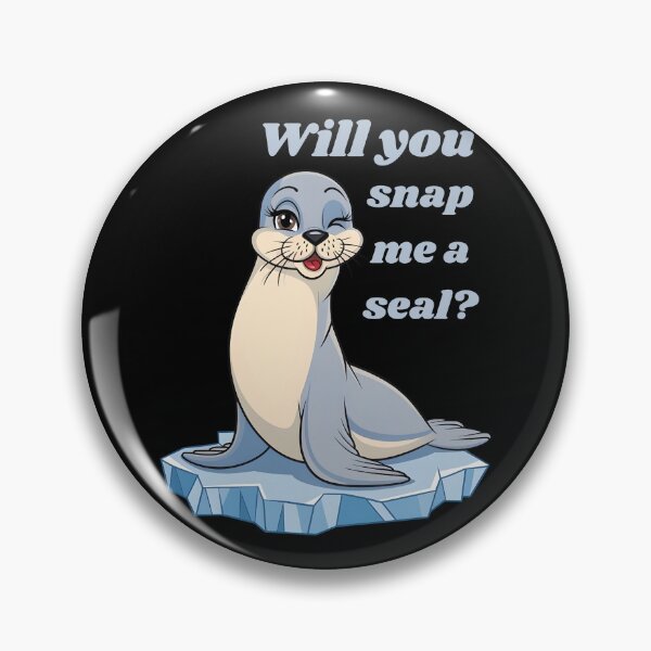 Item preview, Will you snap me a seal?, Cute Winking Seal on Ice Cartoon Design, Ice Bath     designed and sold by IceBathDESIGNS.