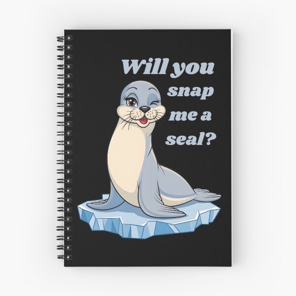 Item preview, Will you snap me a seal?, Cute Winking Seal on Ice Cartoon Design, Ice Bath     designed and sold by IceBathDESIGNS.