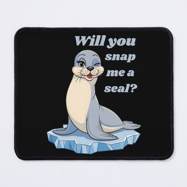 Item preview, Will you snap me a seal?, Cute Winking Seal on Ice Cartoon Design, Ice Bath     designed and sold by IceBathDESIGNS.