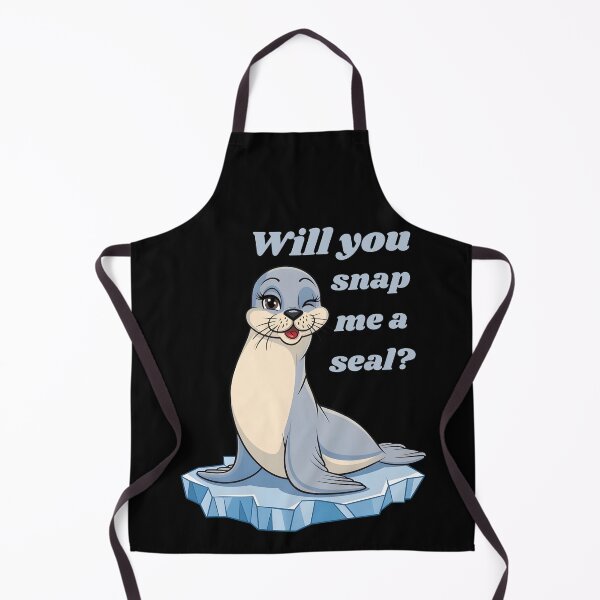 Item preview, Will you snap me a seal?, Cute Winking Seal on Ice Cartoon Design, Ice Bath     designed and sold by IceBathDESIGNS.