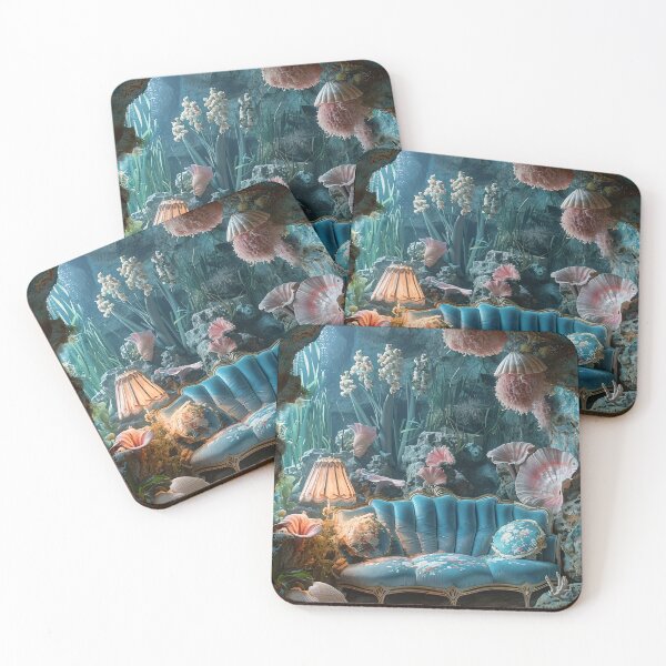 Item preview, Underwater Dream Villa | Vintage Aesthetic Art designed and sold by yinyuecreation.