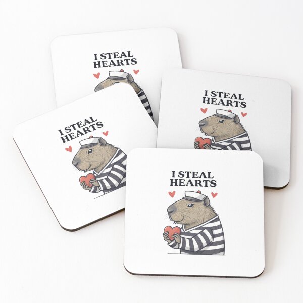 Item preview, I Steal Hearts Capybara - Cute and Funny Capybara Design designed and sold by Colorful-Garden.