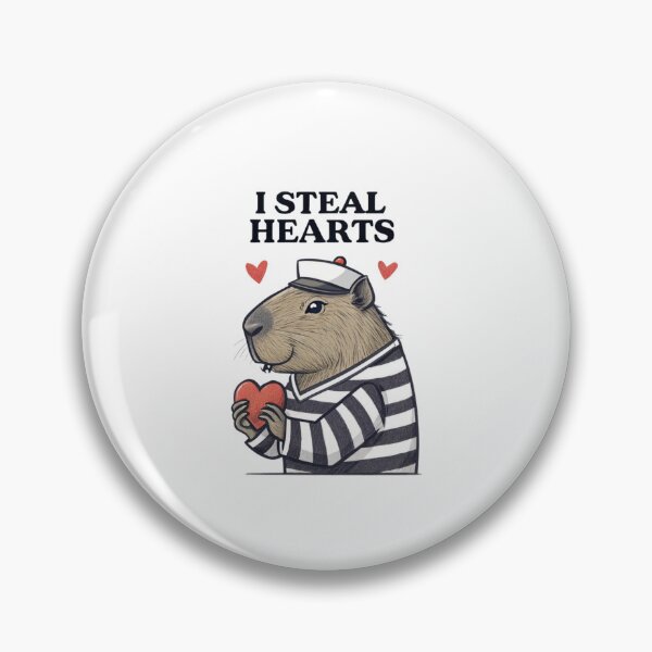 Item preview, I Steal Hearts Capybara - Cute and Funny Capybara Design designed and sold by Colorful-Garden.
