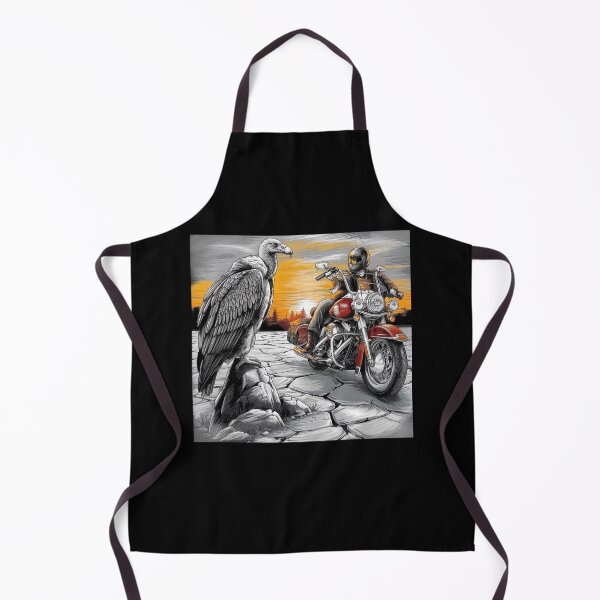 Item preview, Desert Rider with Vulture at Sunset - Biker Art designed and sold by love3617.
