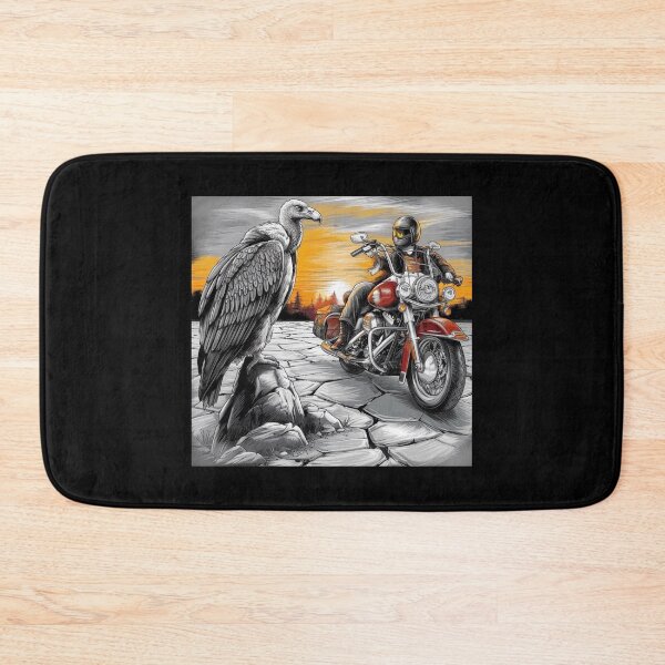 Item preview, Desert Rider with Vulture at Sunset - Biker Art designed and sold by love3617.