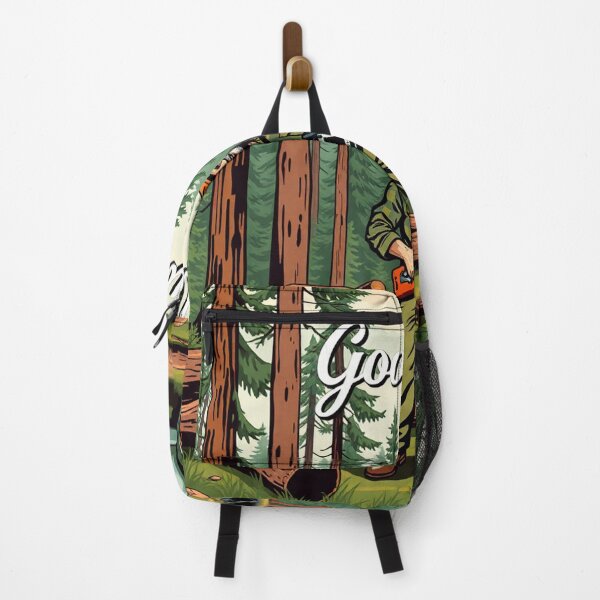 Item preview, A lumberjack cutting a tree in the forest with the inscription: good cut designed and sold by timedesignkardi.