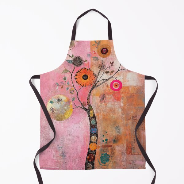 Item preview, A tree with flowers and leaves on a vintage pink background designed and sold by celiacreatec.