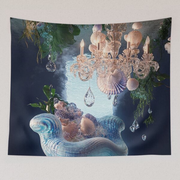 Item preview, Surreal Underwater Home | Crystal Chandelier Dreamscape designed and sold by yinyuecreation.