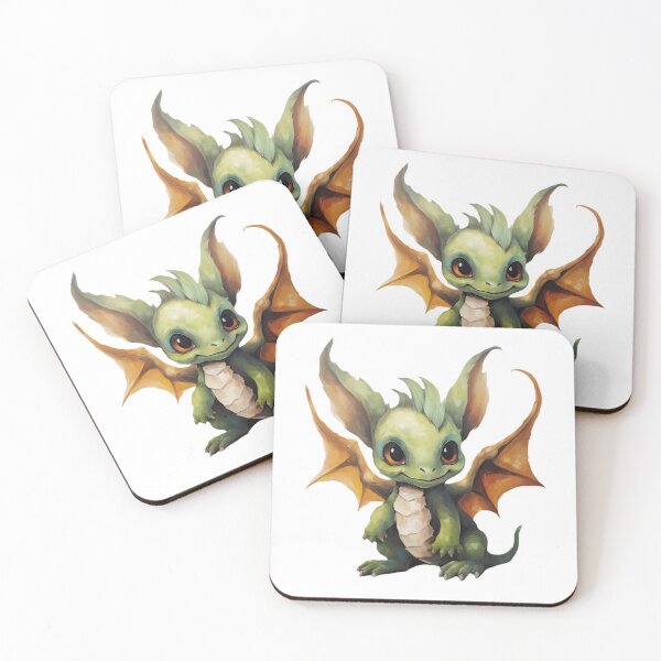 Item preview, Cute Artwork of an Adorable Green Baby Dragon designed and sold by CuteopiaGallery.