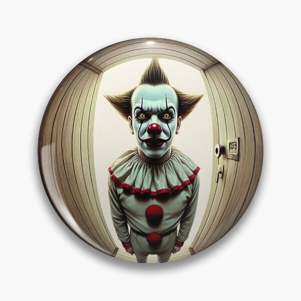 Artikelvorschau, Intensiver Clown, der durch die Tür starrt | Fischauge entworfen und verkauft von NoNoNomad.