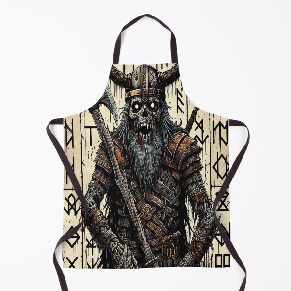 Item preview, Viking inspired design, with skeletons, zombies, horror swords and shields and runes, classic t-shit designed and sold by blackdoggdesign.