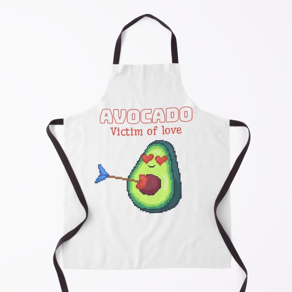 Item preview, pixel art of kawaii avocado arrowed by cupid with a heart arrow victim of love designed and sold by ZerpaGiovanna.