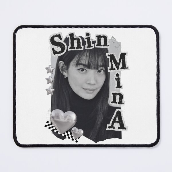 Item preview, Shin Min-a Korean Actress Black and White Collage Design designed and sold by AJUNICE STUDIO.