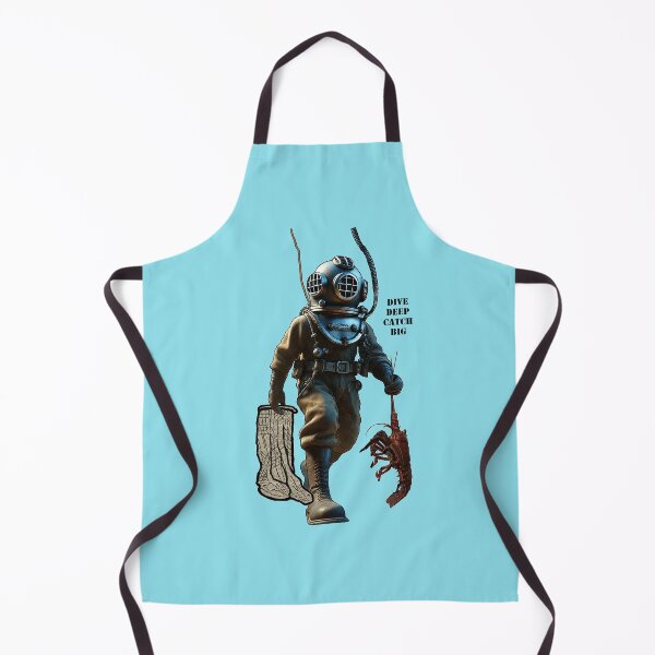 Item preview, Helmet Diving Diver Catching a Spiny Lobster Underwater URM designed and sold by urmaddad.