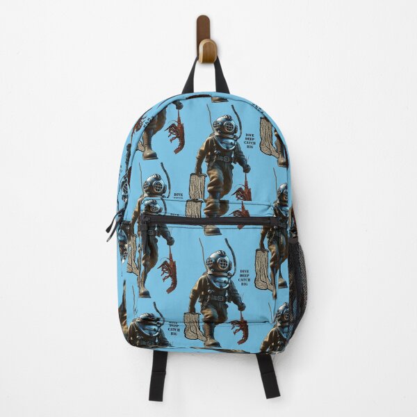 Item preview, Helmet Diving Diver Catching a Spiny Lobster Underwater URM designed and sold by urmaddad.