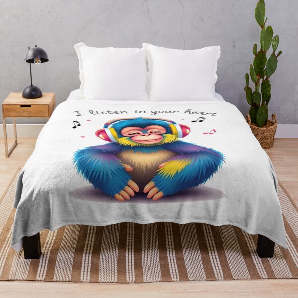 Item preview, Monkey Music Cool Funny Listen Heart Anime designed and sold by timedesignkardi.