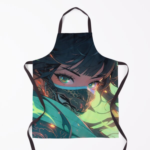 Item preview, Mysterious Emerald Assassin Anime Girl designed and sold by bubblegoth.