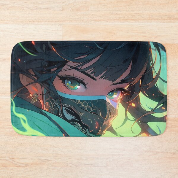 Item preview, Mysterious Emerald Assassin Anime Girl designed and sold by bubblegoth.