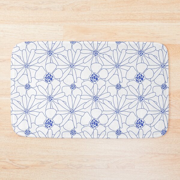 Item preview, Blue Floral Outline Pattern | Modern Botanical Design designed and sold by anisgott.
