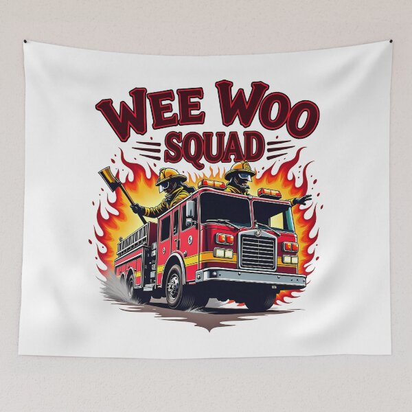 Item preview, Wee Woo Squad Fire Truck designed and sold by MarcinTShop.
