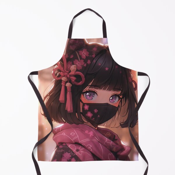 Item preview, Cherry Blossom Ninja Mask Anime Girl designed and sold by bubblegoth.