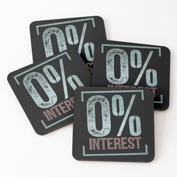 Item preview, 0% Interest – Bold Minimalist Typography designed and sold by FocusedPatterns.