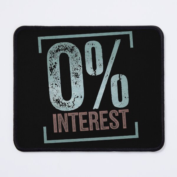 Item preview, 0% Interest – Bold Minimalist Typography designed and sold by FocusedPatterns.