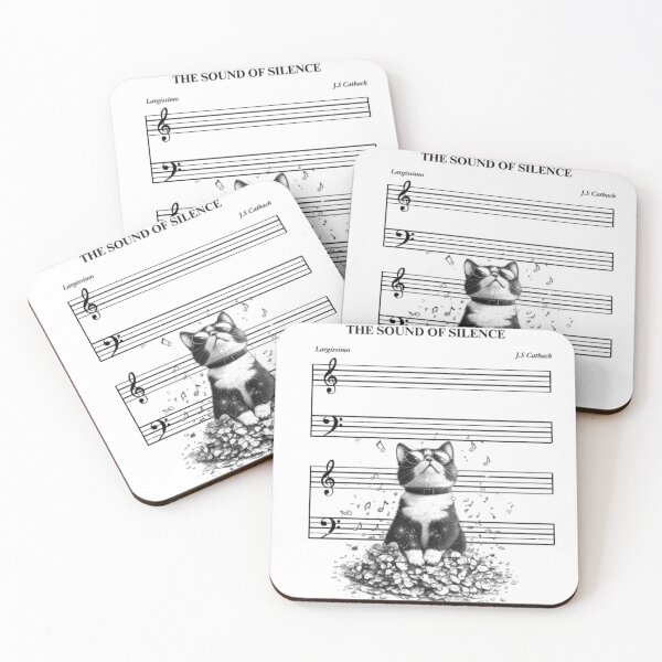 Item preview, The Sound of Silence - Musician Cat designed and sold by Guesso.