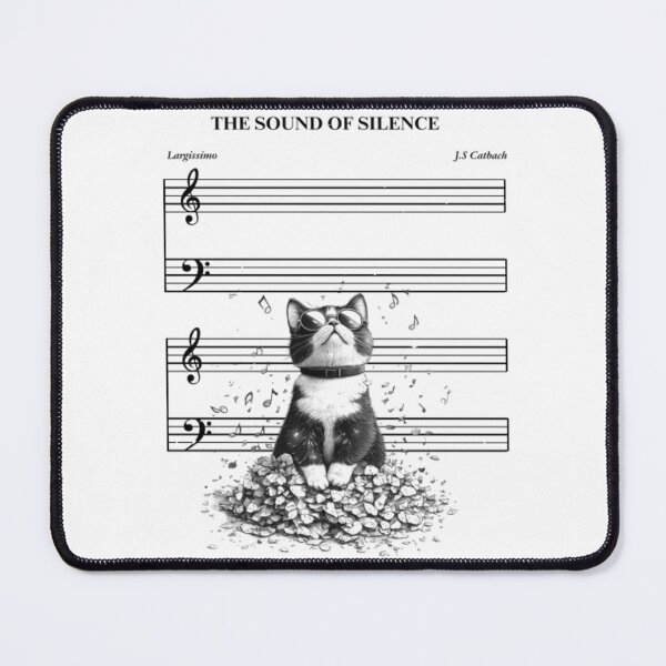 Item preview, The Sound of Silence - Musician Cat designed and sold by Guesso.