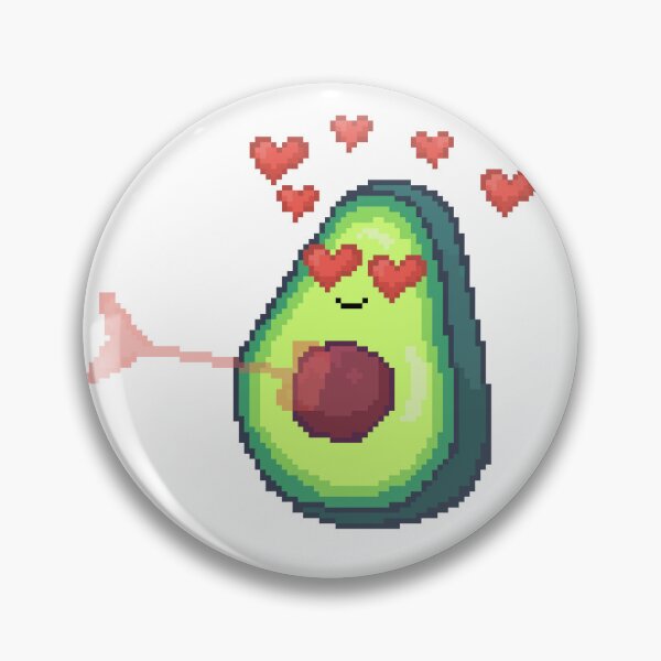 Item preview, pixel art of kawaii avocado arrowed by cupid with a heart arrow victim of love love spell designed and sold by ZerpaGiovanna.