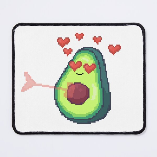 Item preview, pixel art of kawaii avocado arrowed by cupid with a heart arrow victim of love love spell designed and sold by ZerpaGiovanna.