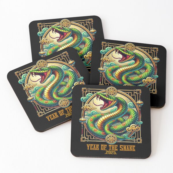 Item preview, Year of the Snake 2025 - Vibrant Chinese Zodiac Art designed and sold by Margival.