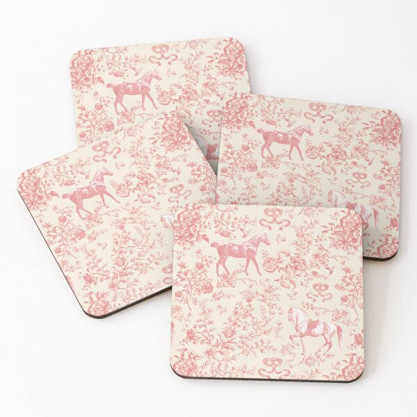 Item preview, Elegant Classy Vintage Red Horses Floral Toile designed and sold by tanjica.