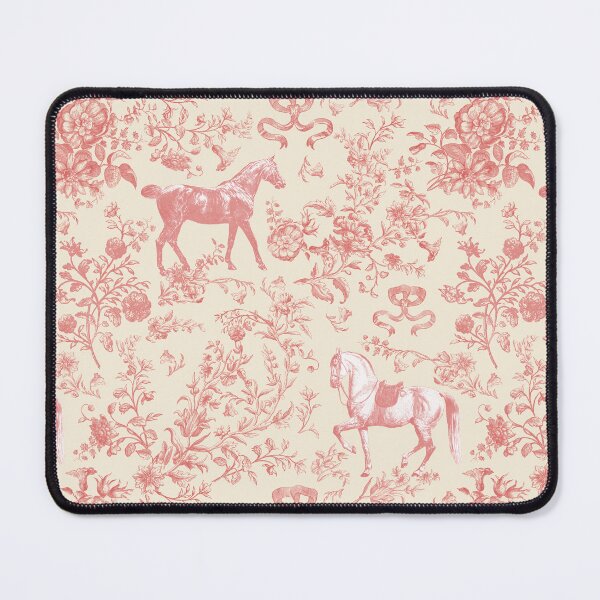 Artikelvorschau, Elegante klassische Vintage rote Pferde Floral Toile entworfen und verkauft von tanjica.