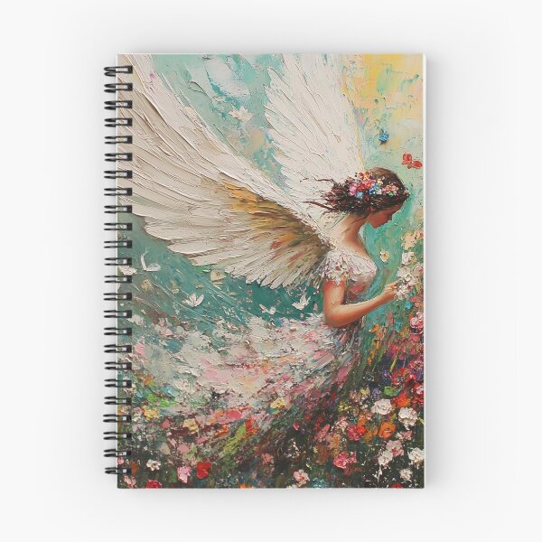 Item preview, Ethereal angel with flowers print designed and sold by dcrc.