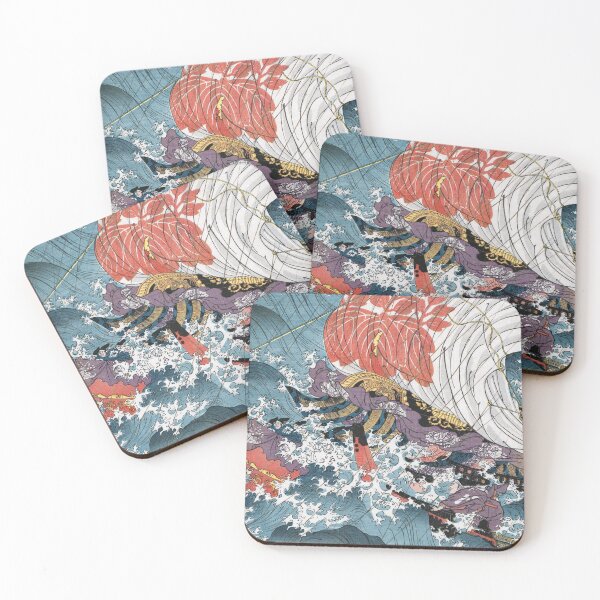 Item preview, The story of ship captain Yojibei - Tile 2 | Utagawa Kuniyoshi | Ukiyo-e designed and sold by LaMadeleine.