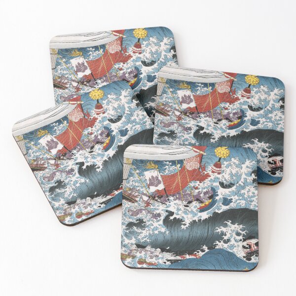 Item preview, The story of ship captain Yojibei - Tile 3 | Utagawa Kuniyoshi | Ukiyo-e designed and sold by LaMadeleine.