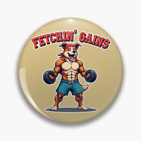 Item preview, Fetching Gains Dog Gym Workout Design designed and sold by FoxyJags.