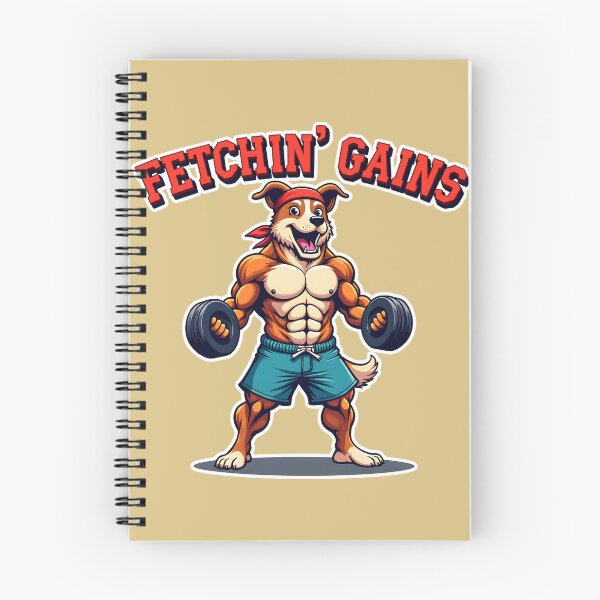Item preview, Fetching Gains Dog Gym Workout Design designed and sold by FoxyJags.