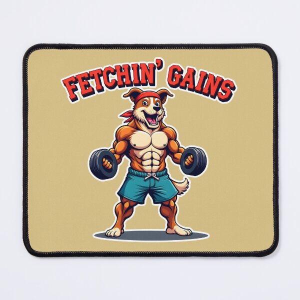 Item preview, Fetching Gains Dog Gym Workout Design designed and sold by FoxyJags.