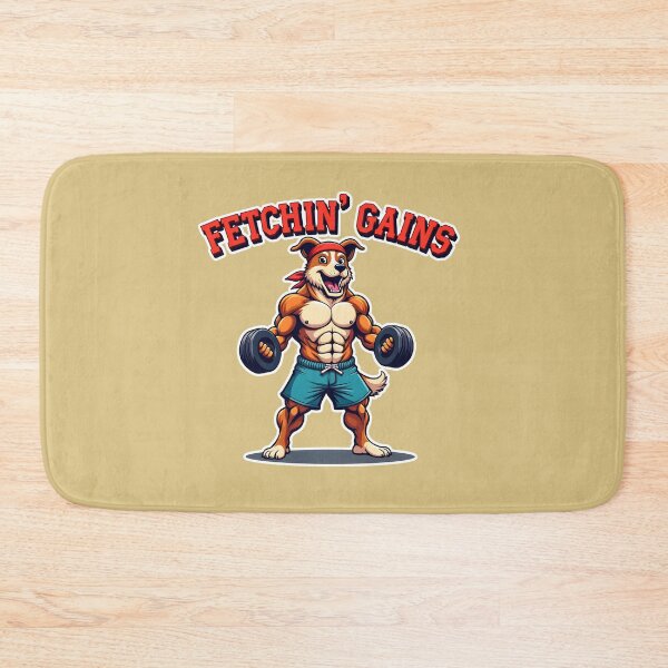 Item preview, Fetching Gains Dog Gym Workout Design designed and sold by FoxyJags.