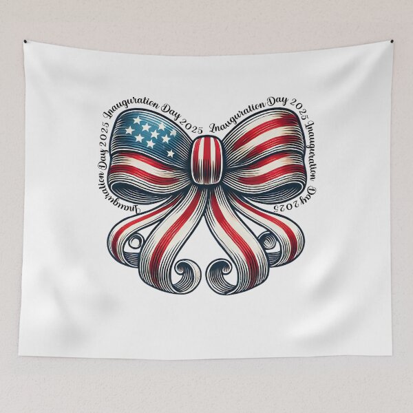 Item preview, Inauguration Day 2025, bow, coquette, american flag designed and sold by EwaVerse.