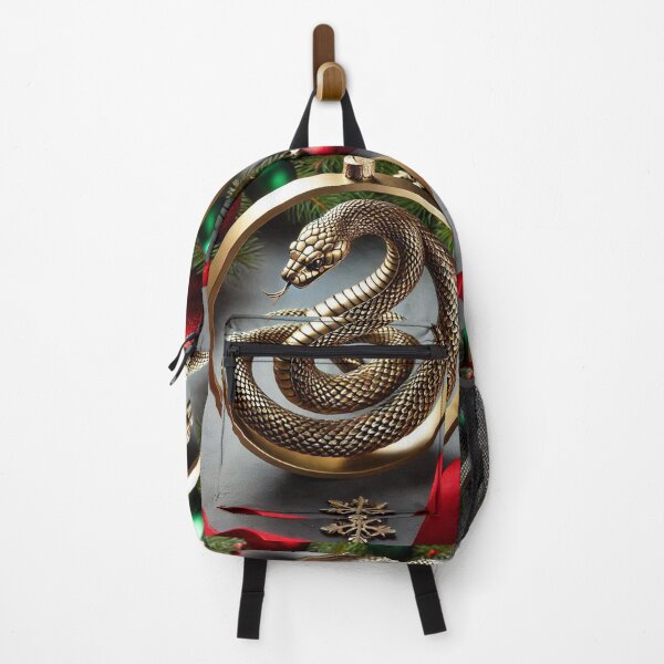Item preview, Luxurious Christmas Wreath with Golden Snake designed and sold by Sadia Jannat.