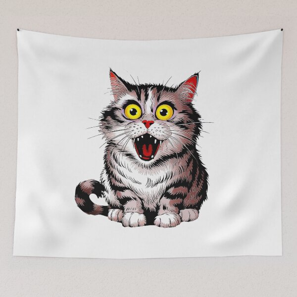 Item preview, Cat Meme Hilarious Screaming Cat Lover Cat Day designed and sold by Amanda's Factory.