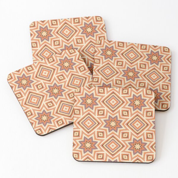 Item preview, Retro Abstract Orange and Purple Star Pattern designed and sold by CriaCreative.
