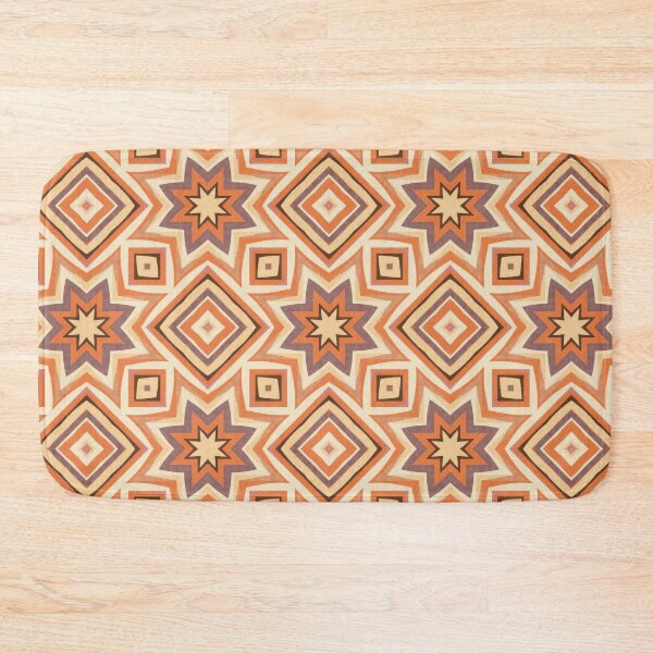 Item preview, Retro Abstract Orange and Purple Star Pattern designed and sold by CriaCreative.
